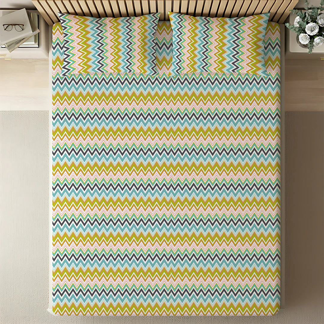 Pure Nest Printed Bedsheet Set - Image 3