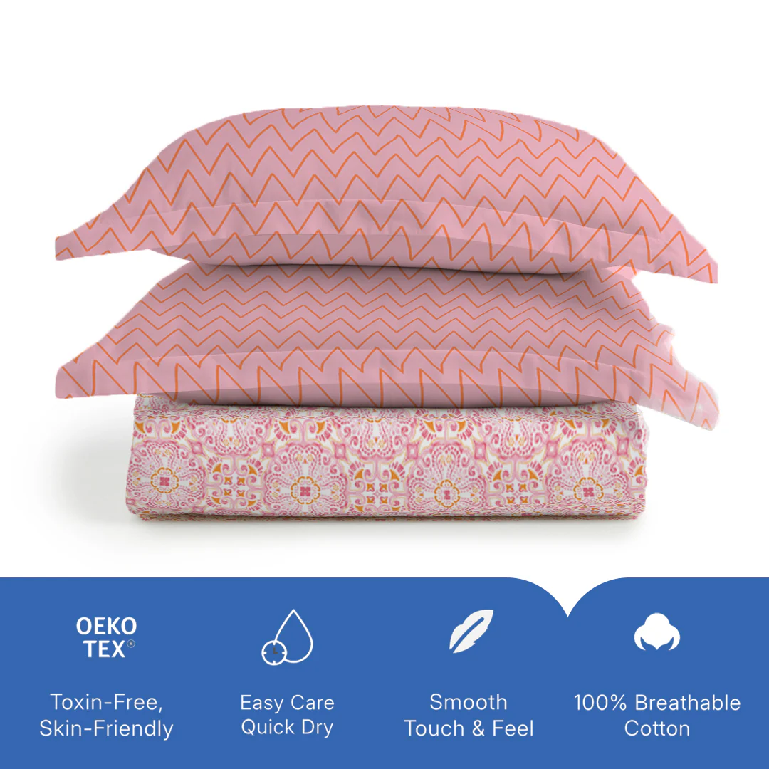 Pure Nest Printed Bedsheet Set - Image 30
