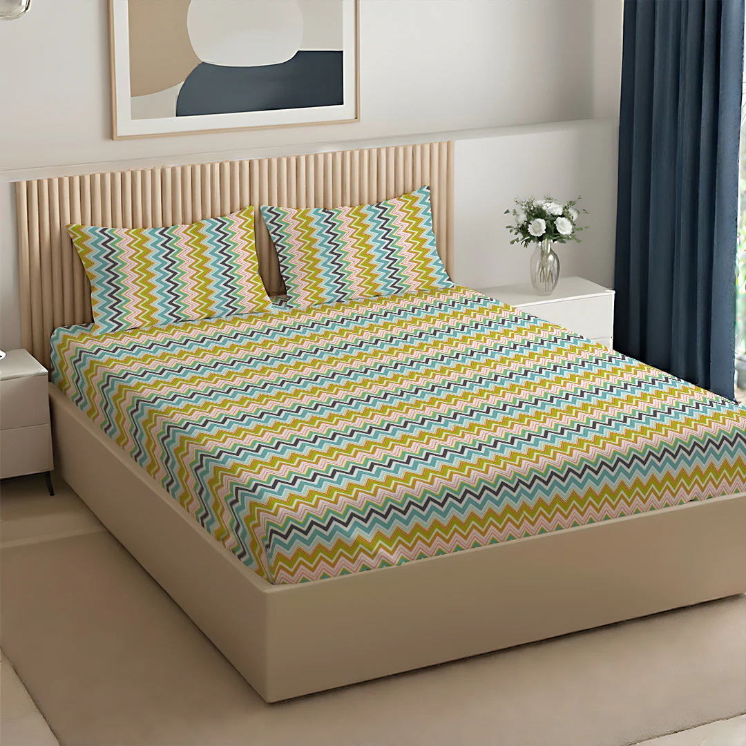 Pure Nest Printed Bedsheet Set - Image 4