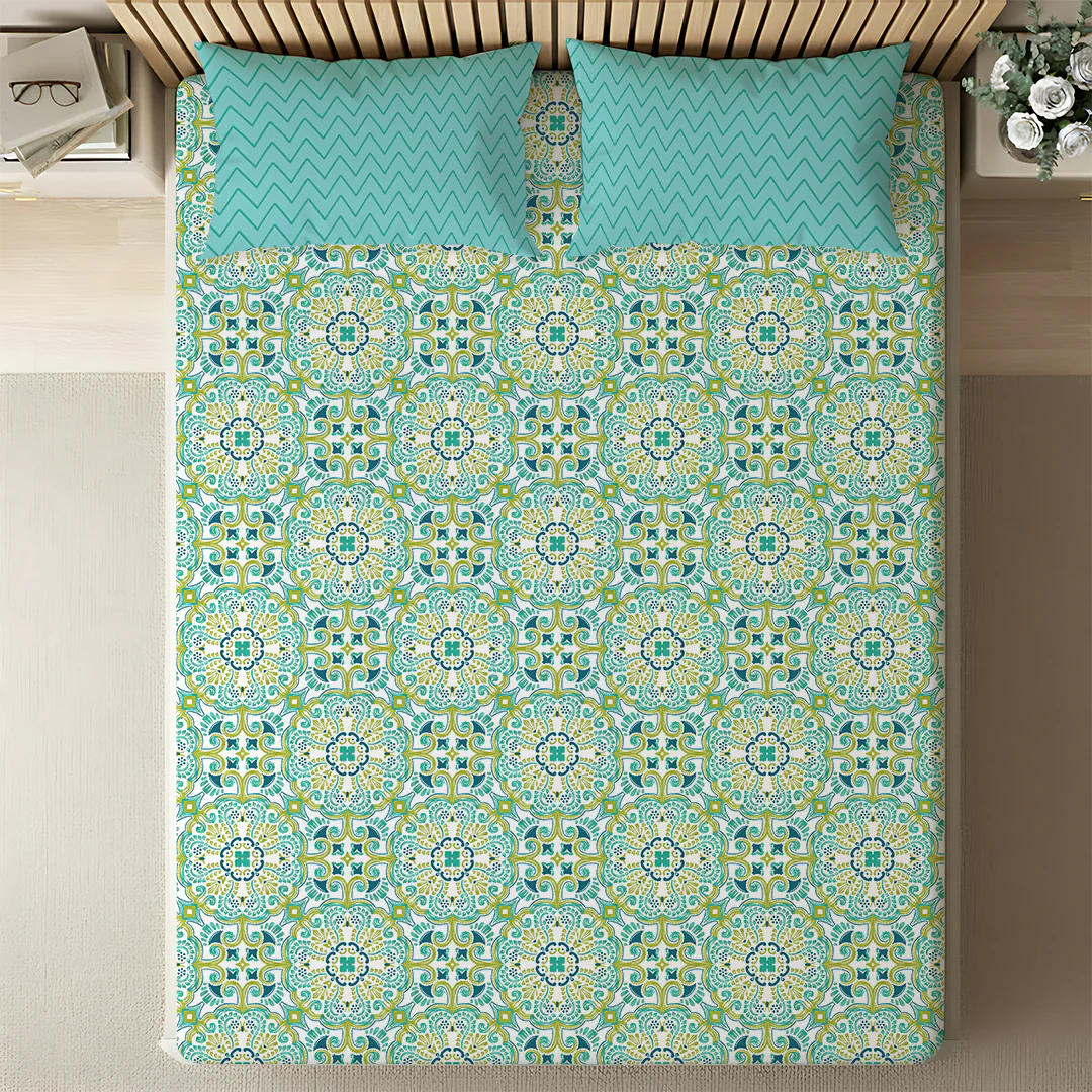 Pure Nest Printed Bedsheet Set - Image 64