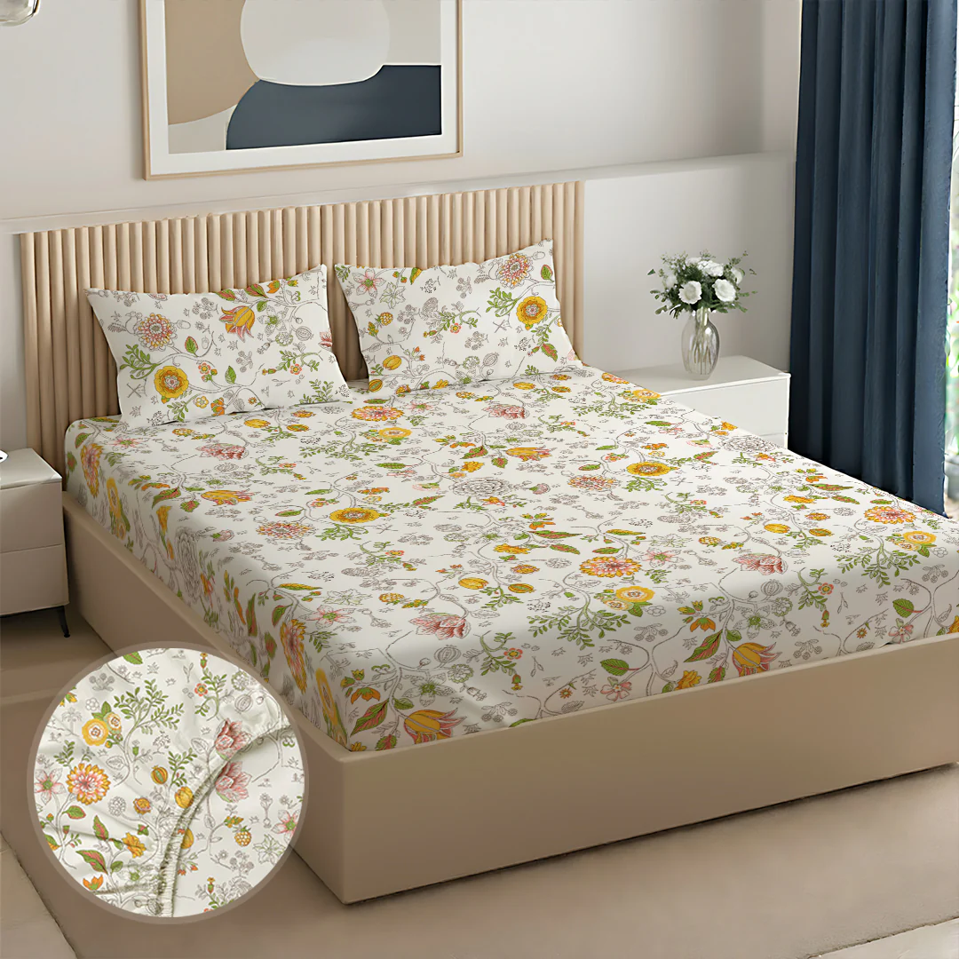 Pure Nest Printed Fitted Sheet Set - Image 104