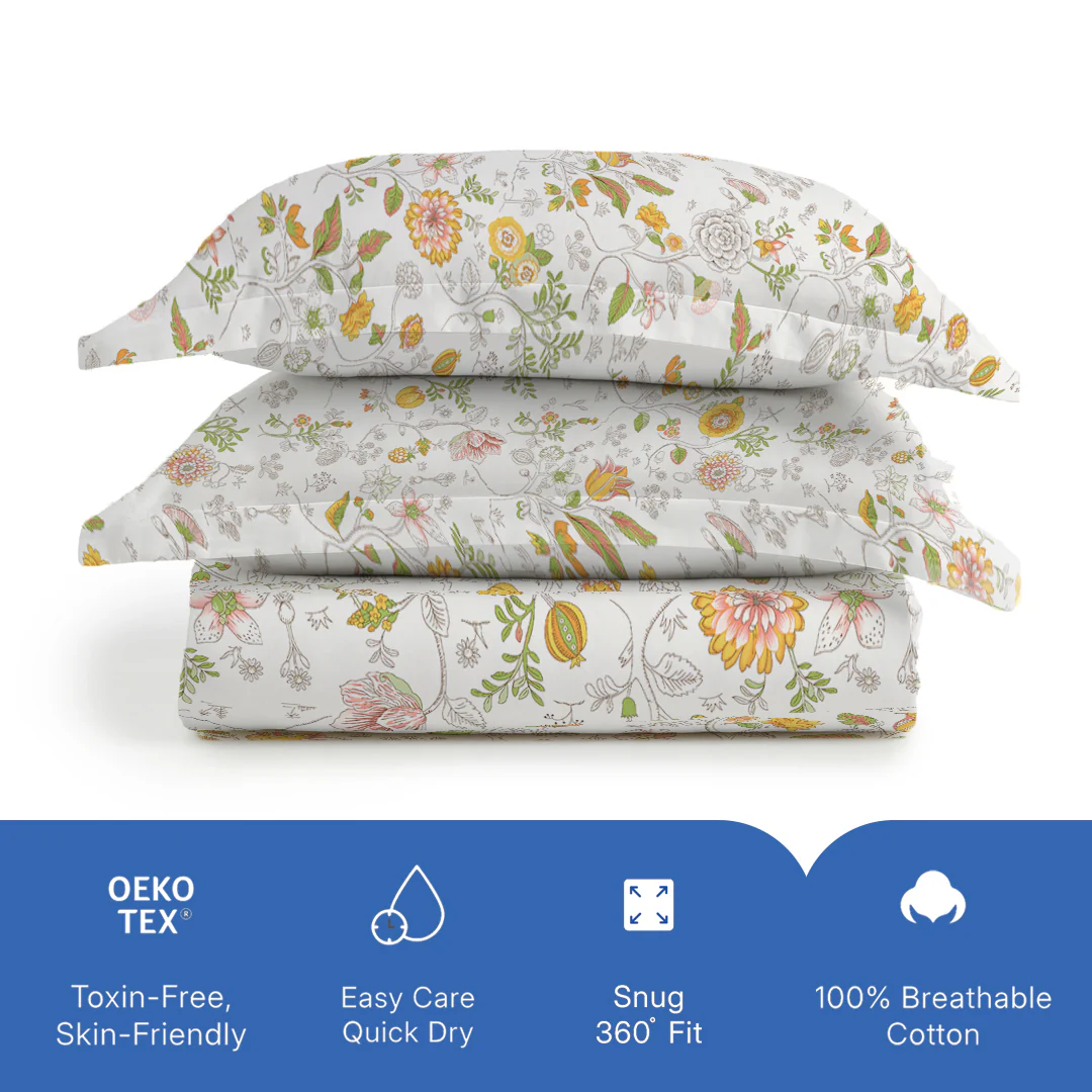 Pure Nest Printed Fitted Sheet Set - Image 109