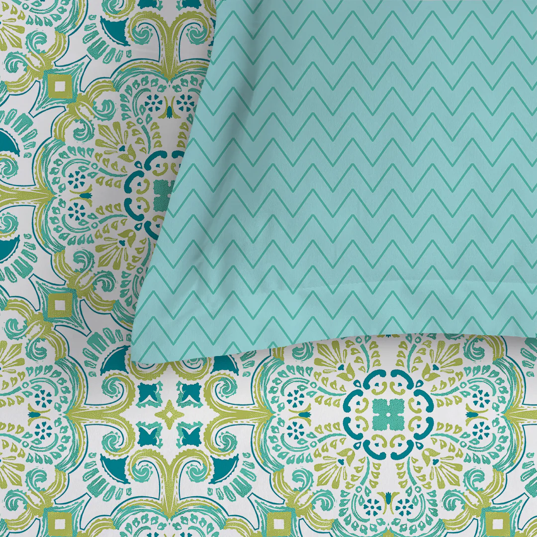 Pure Nest Printed Fitted Sheet Set - Image 127