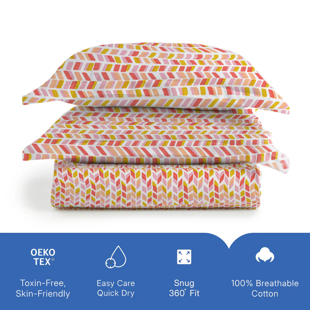 Pure Nest Printed Fitted Sheet Set - Image 135
