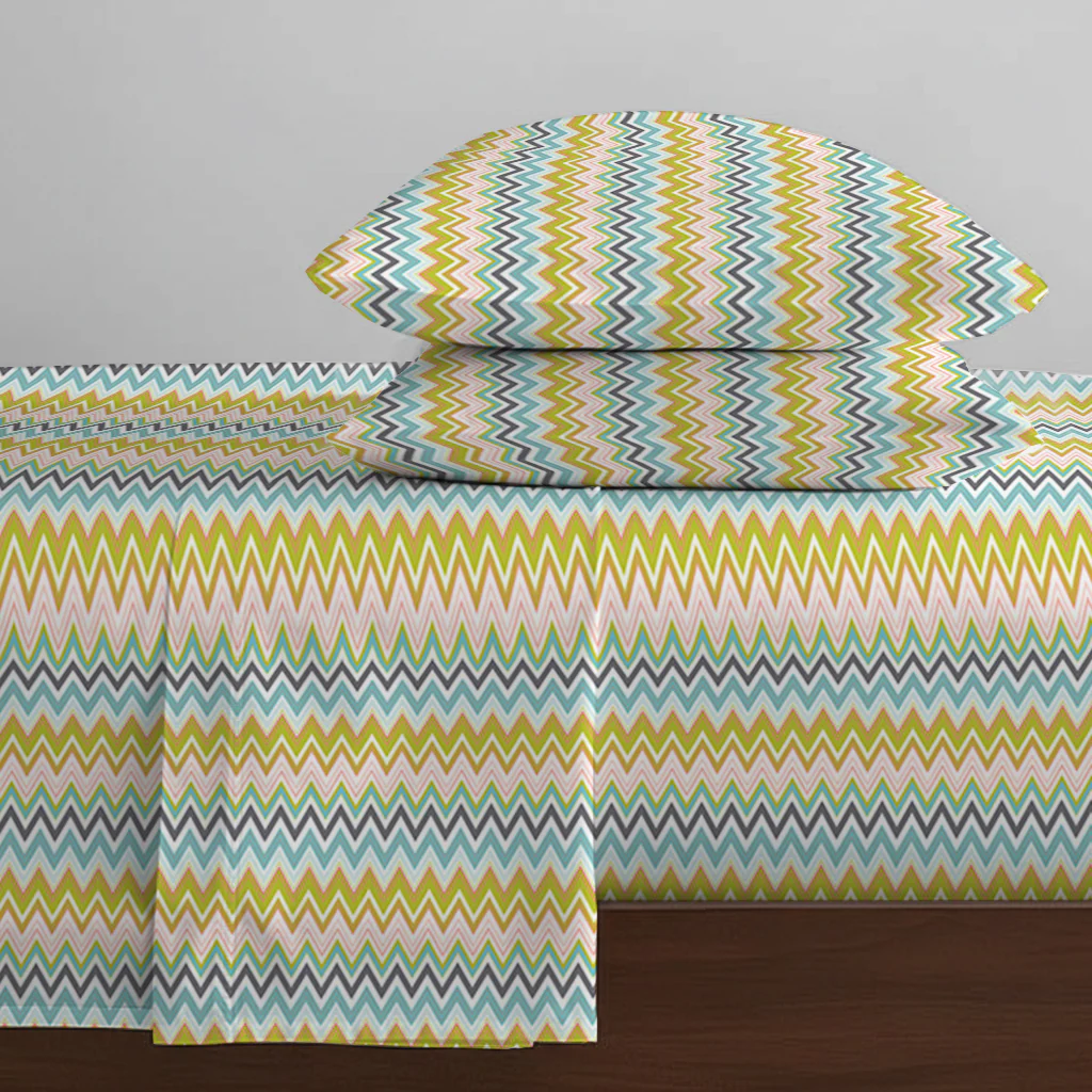 Pure Nest Printed Fitted Sheet Set - Image 146