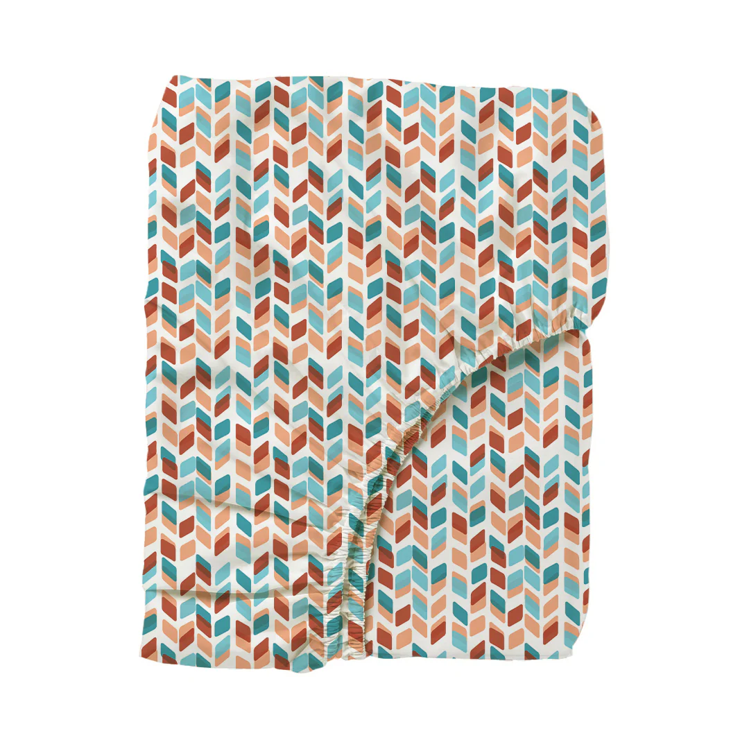 Pure Nest Printed Fitted Sheet Set - Image 159