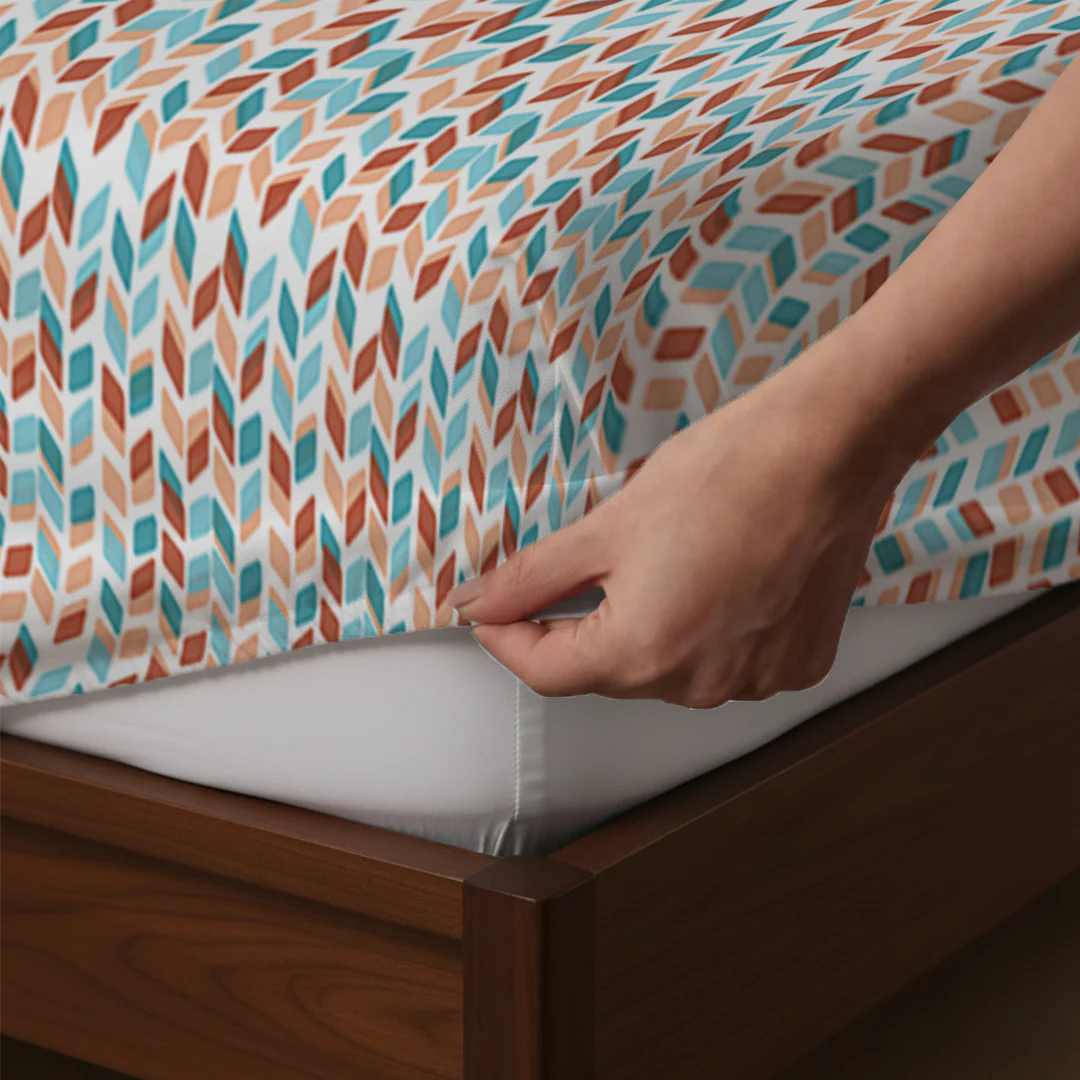 Pure Nest Printed Fitted Sheet Set - Image 67