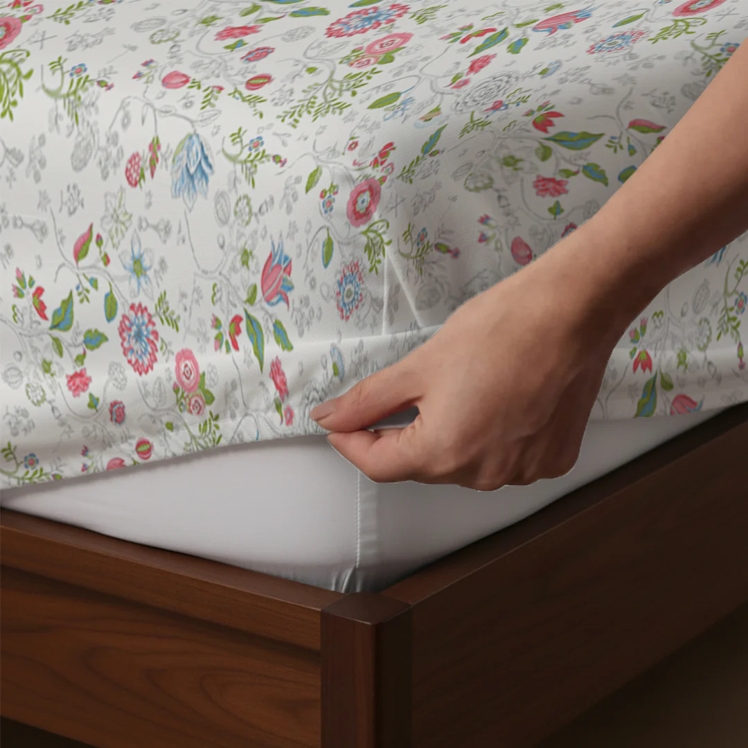 Pure Nest Printed Fitted Sheet Set - Image 74