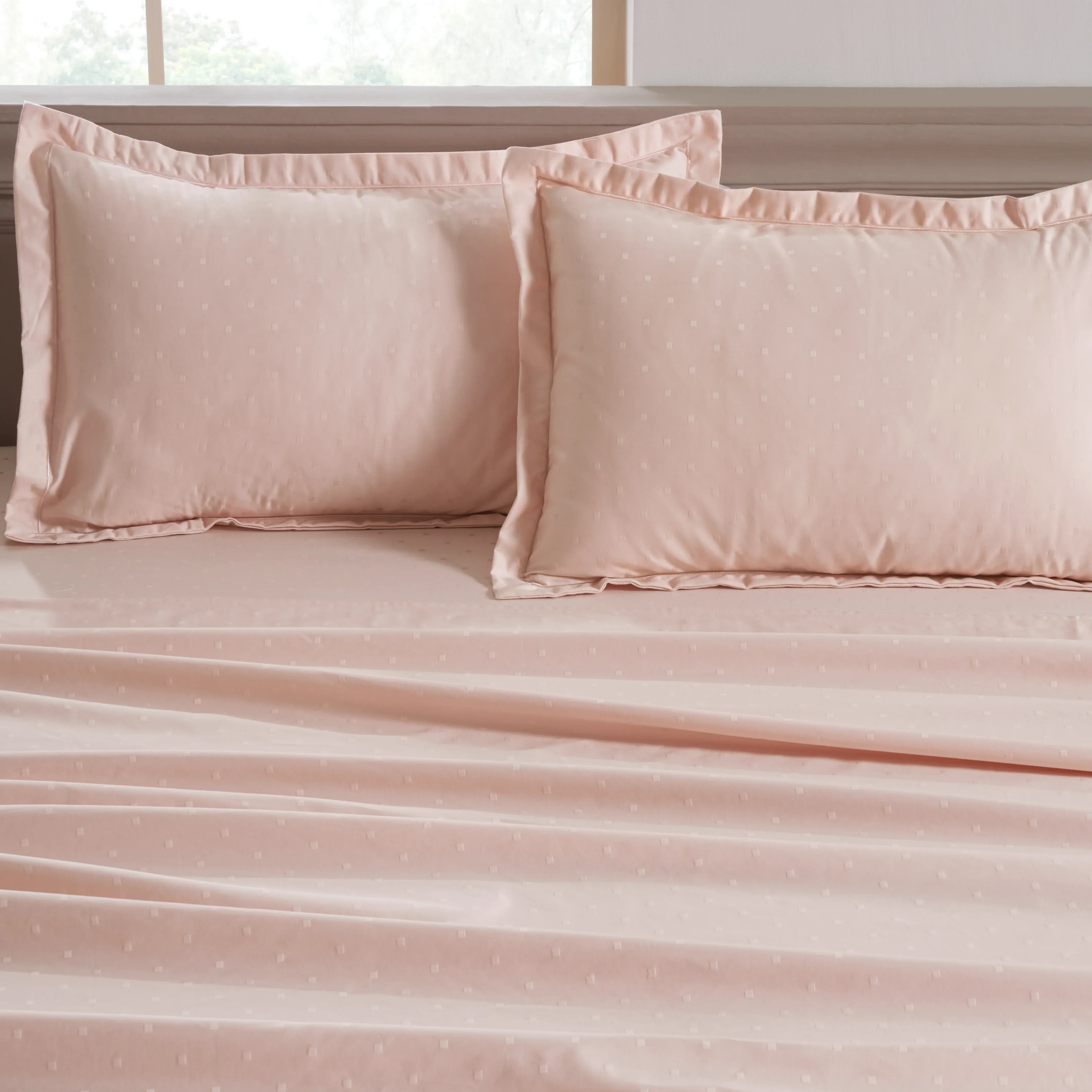 Ricaso | 1000TC Egyptian Cotton Swiss Dot Super Soft Bedsheet Set | Pillow Cover with Merrow Hem Treatment - Image 24