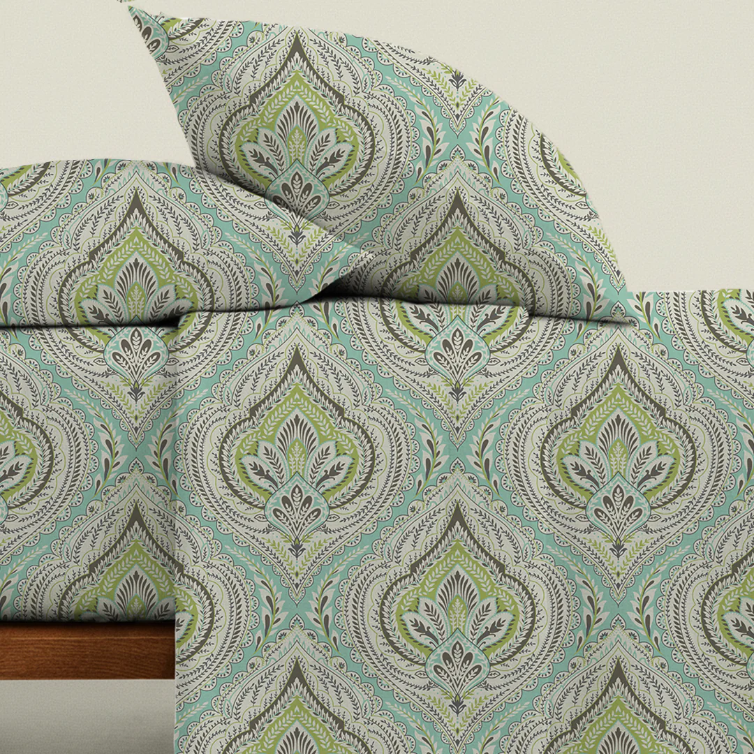 Serene Nest Printed Bedsheet Set - Image 118