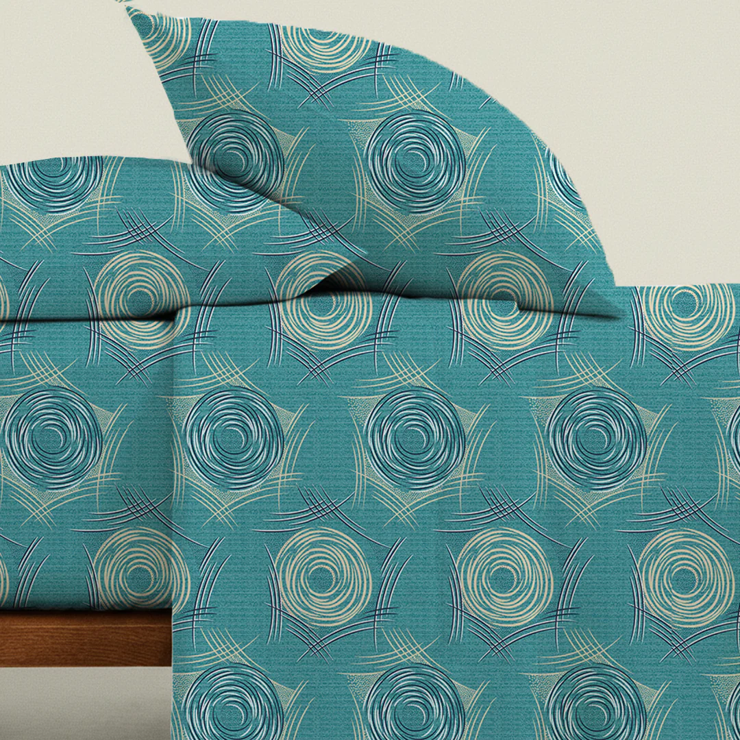 Serene Nest Printed Bedsheet Set - Image 119