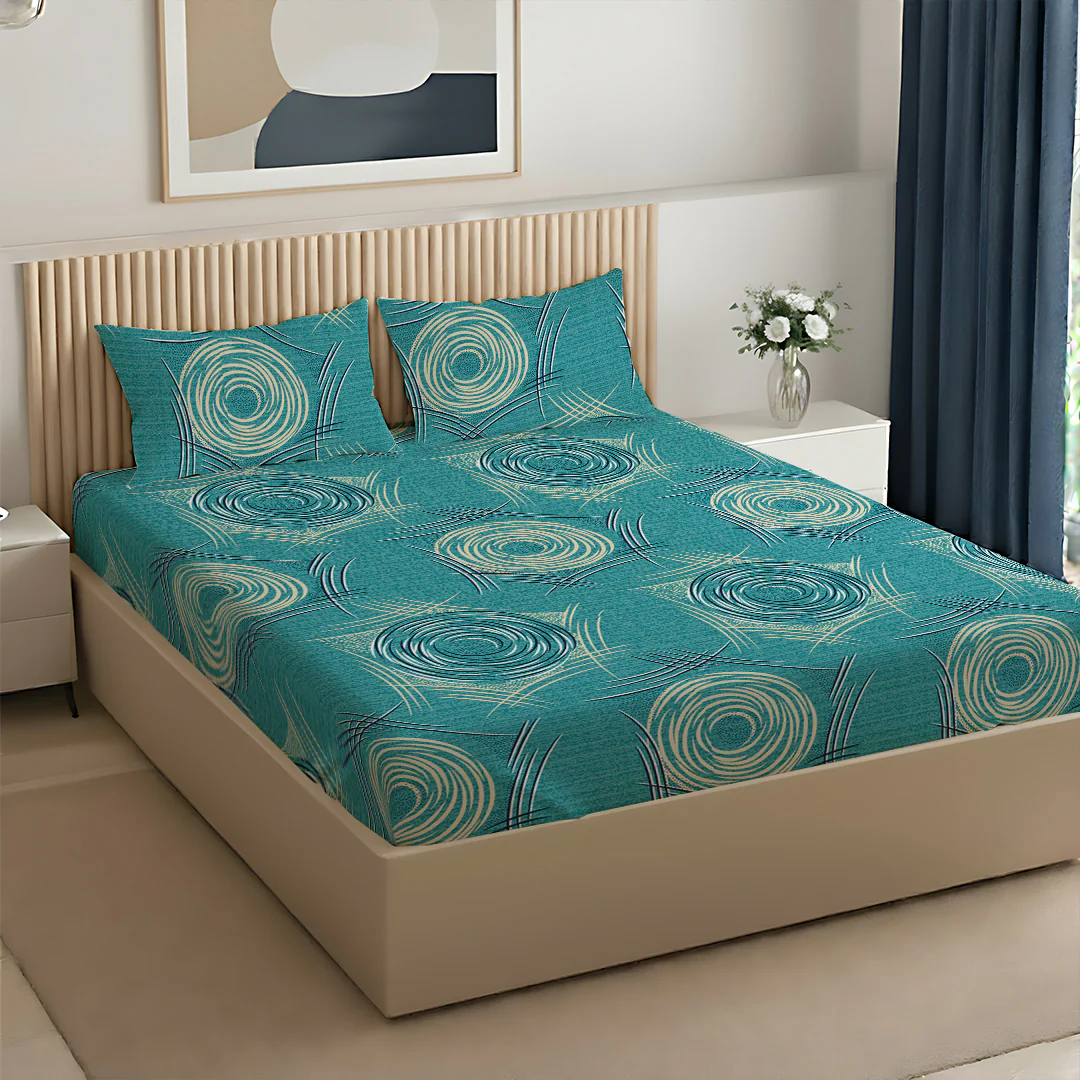 Serene Nest Printed Bedsheet Set - Image 137