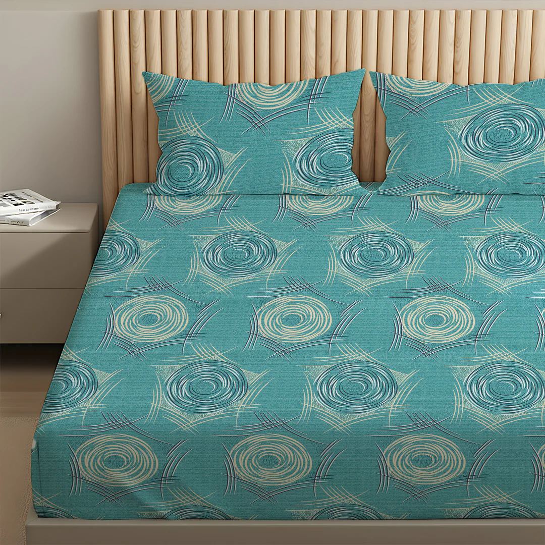 Serene Nest Printed Bedsheet Set - Image 155
