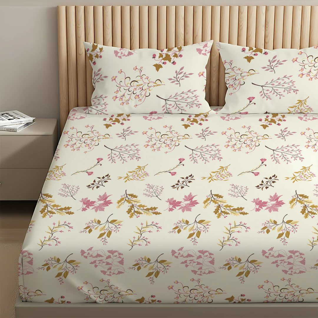 Serene Nest Printed Bedsheet Set - Image 160