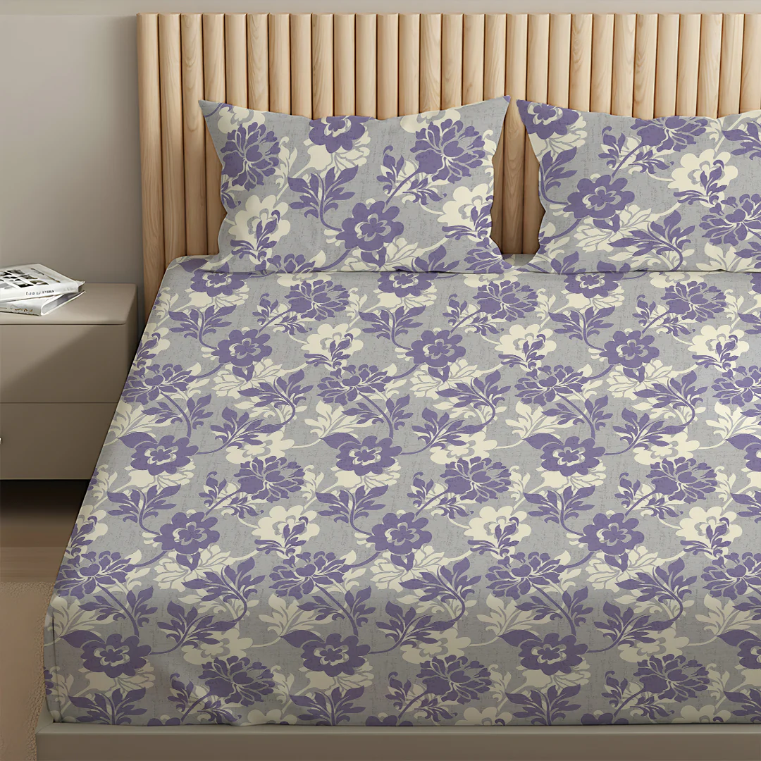 Serene Nest Printed Bedsheet Set - Image 76