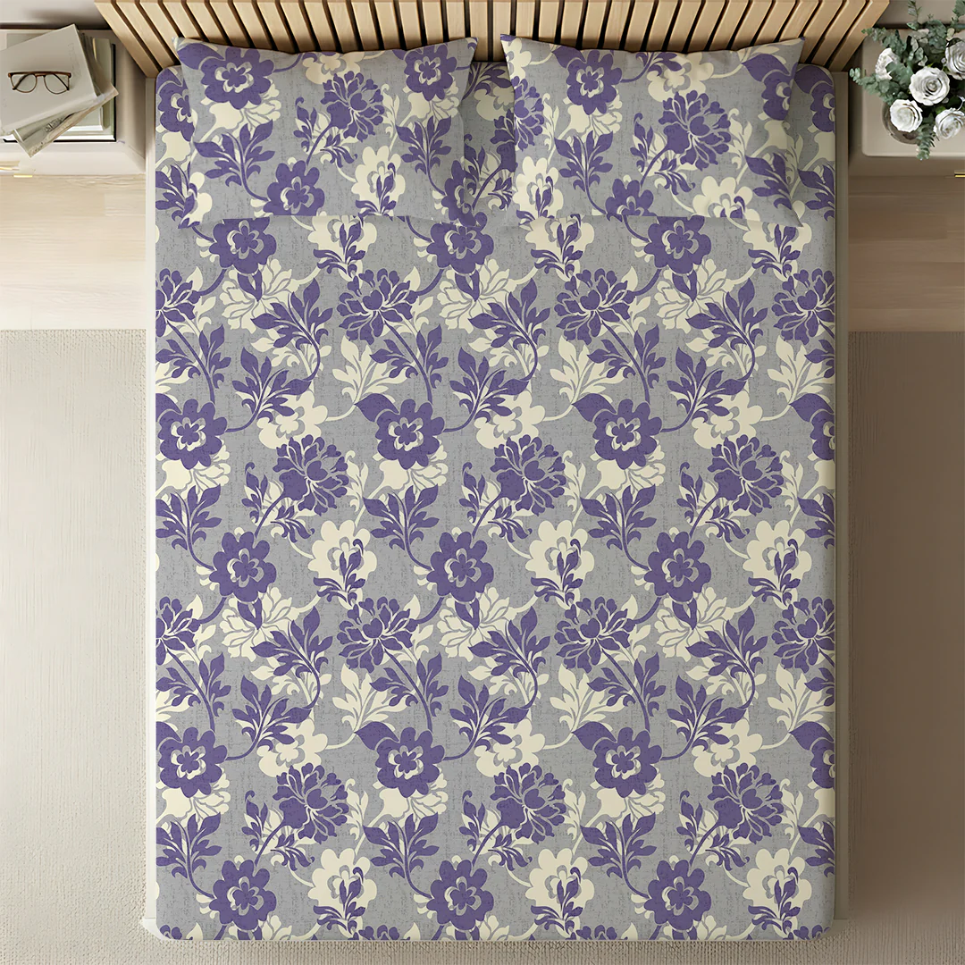 Serene Nest Printed Fitted Sheet Set - Image 164