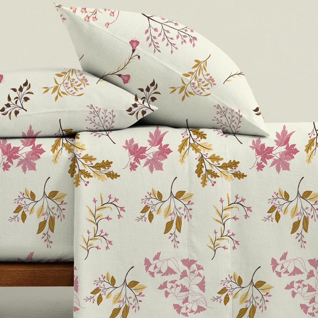 Serene Nest Printed Fitted Sheet Set - Image 72