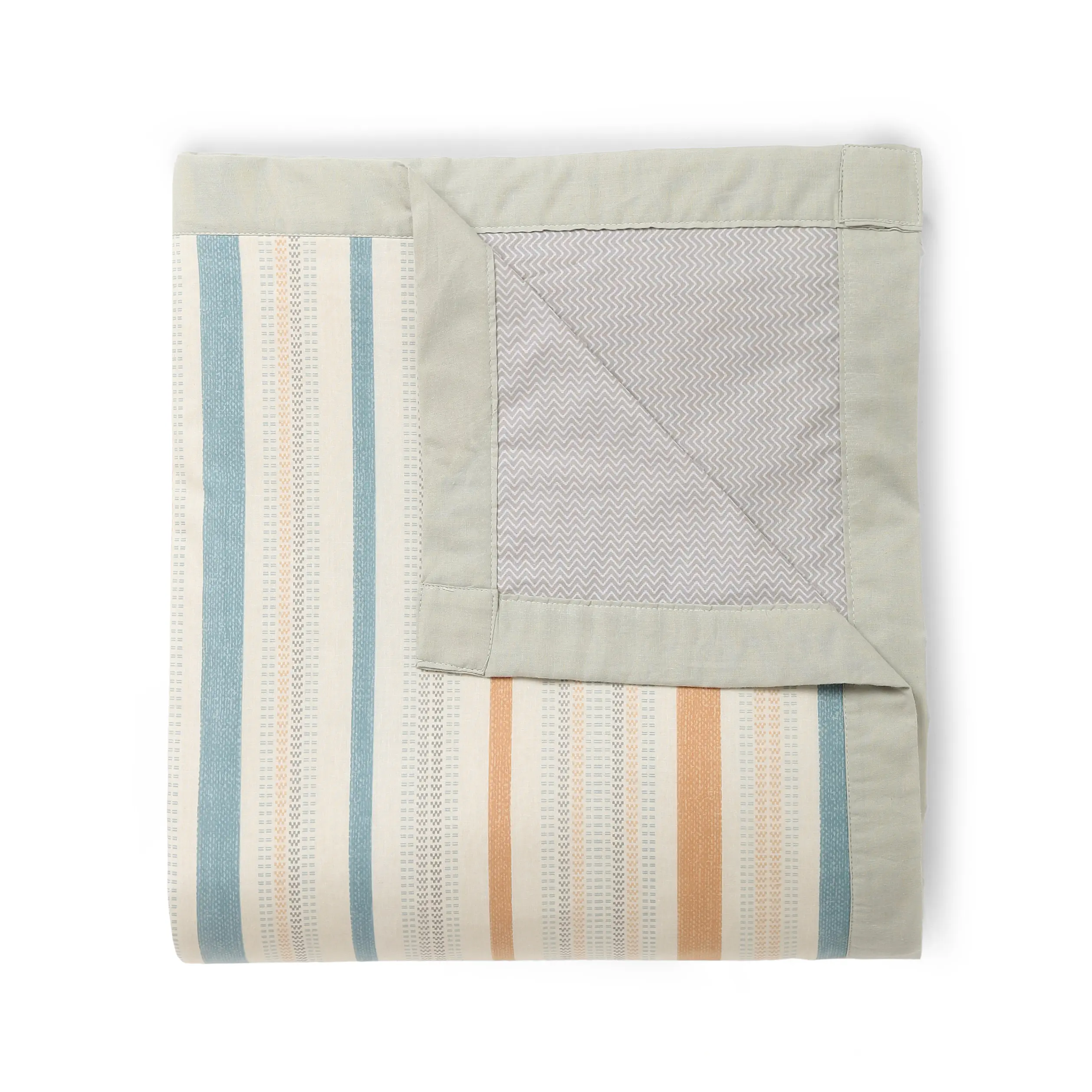 Threadscapes | Woven Textured Printed Reversible Dohar with Super Soft Flannel Layering-Multicolour - Image 4