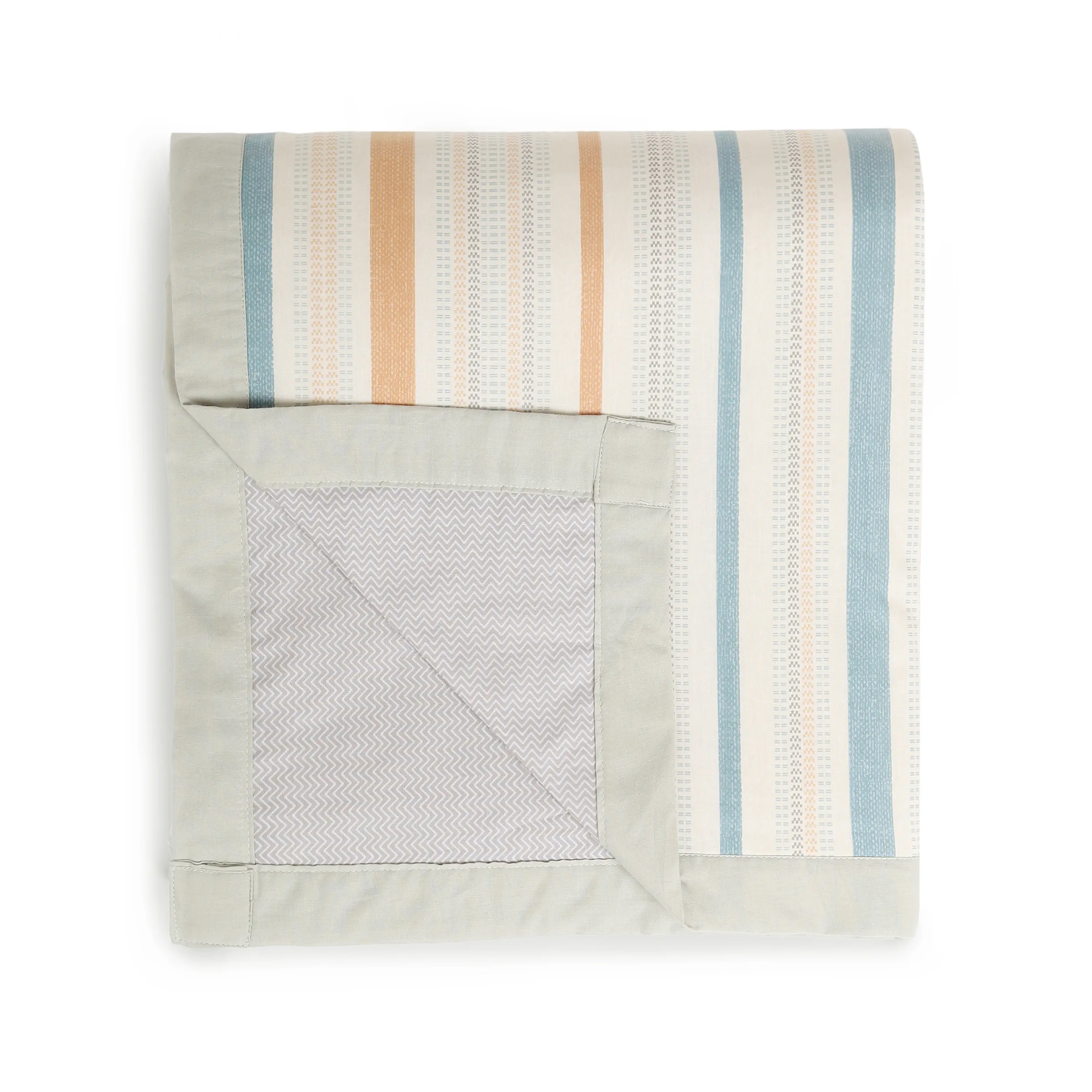 Threadscapes | Woven Textured Printed Reversible Dohar with Super Soft Flannel Layering-Multicolour - Image 9