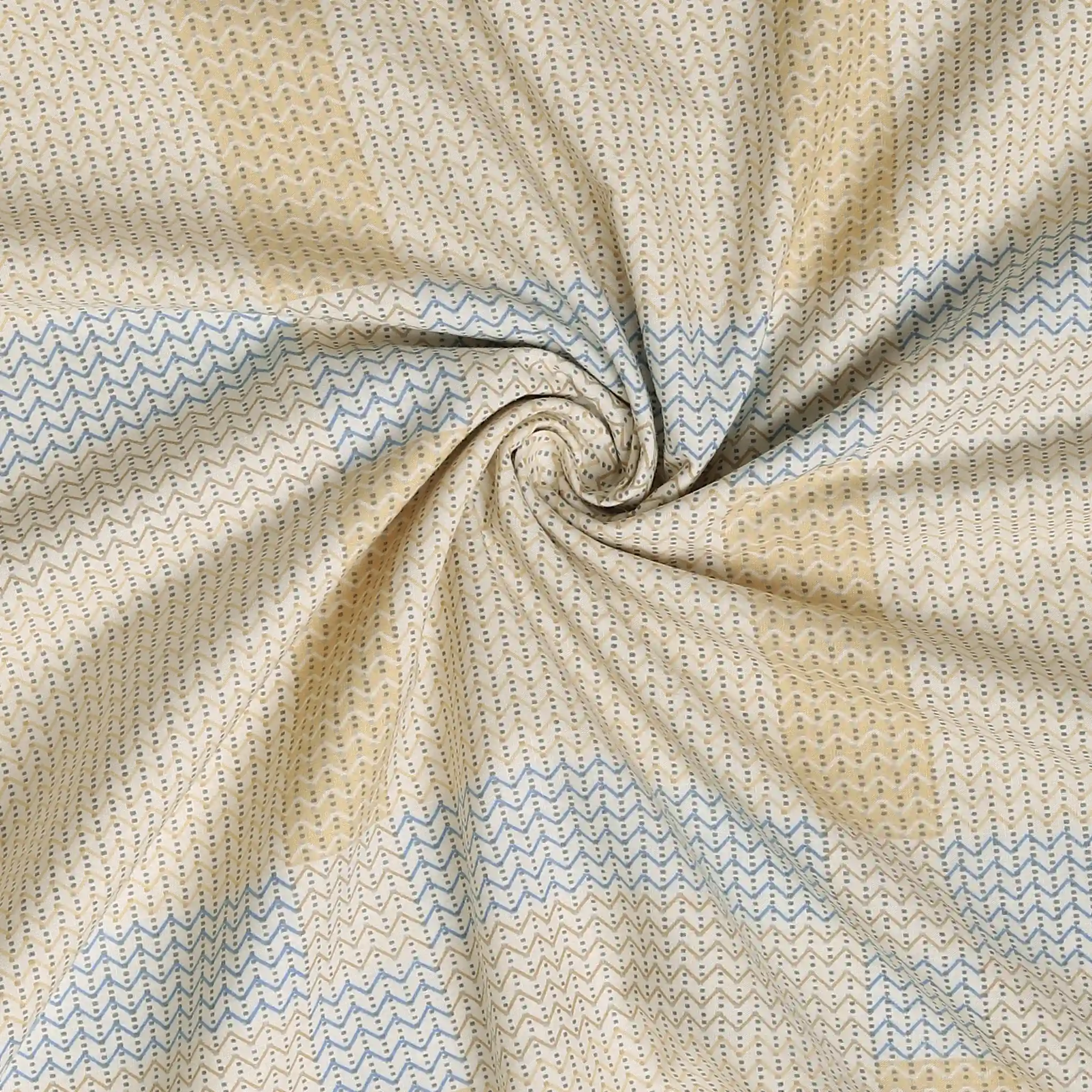 Threadscapes | Woven Textured Printed Reversible Dohar with Super Soft Flannel Layering-Sand - Image 10