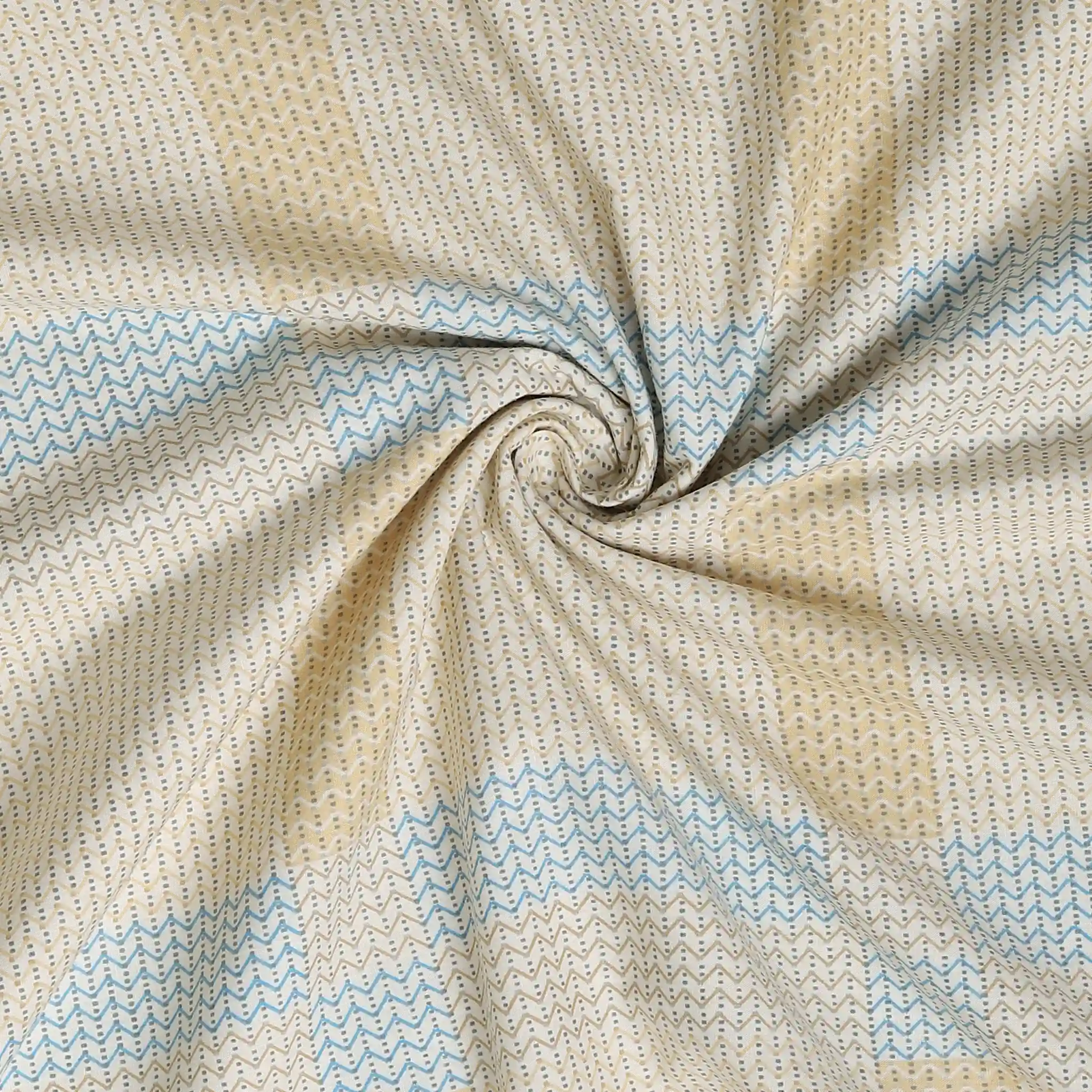 Threadscapes | Woven Textured Printed Reversible Dohar with Super Soft Flannel Layering-Sand - Image 9