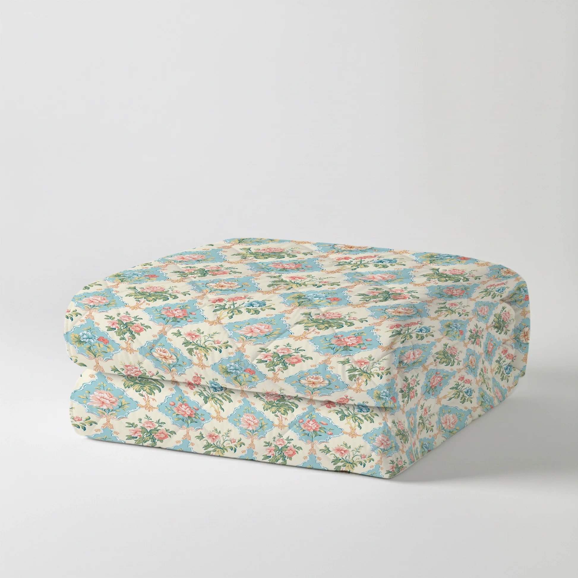 Udyan Tales | Enchanted Floral Printed 300 GSM Extra Warm Premium Comforter - Flamingo Pink - Image 4