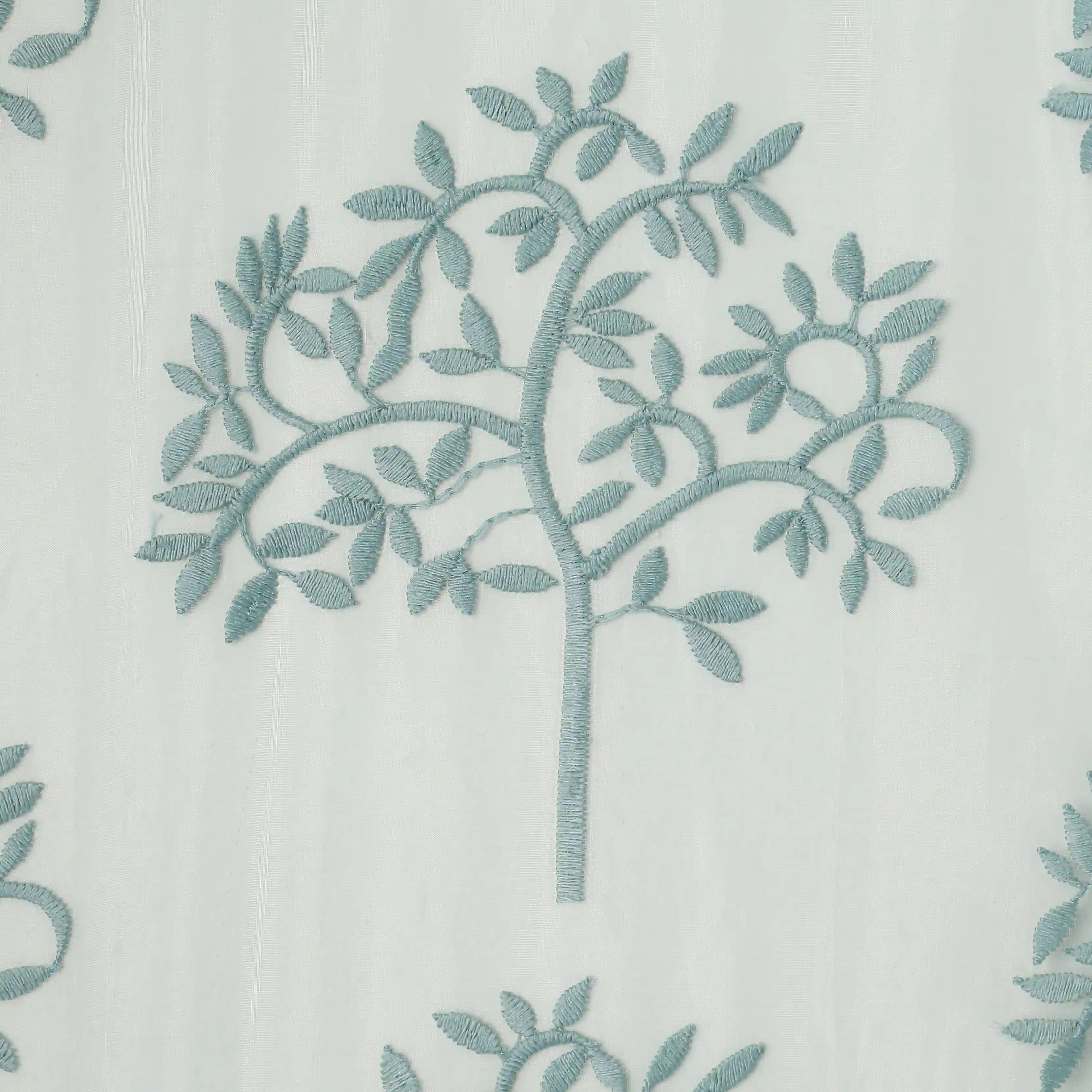 Velina Set Of 2 Embroidered Sheer Readymade Curtains | Botanical Trails - Image 24