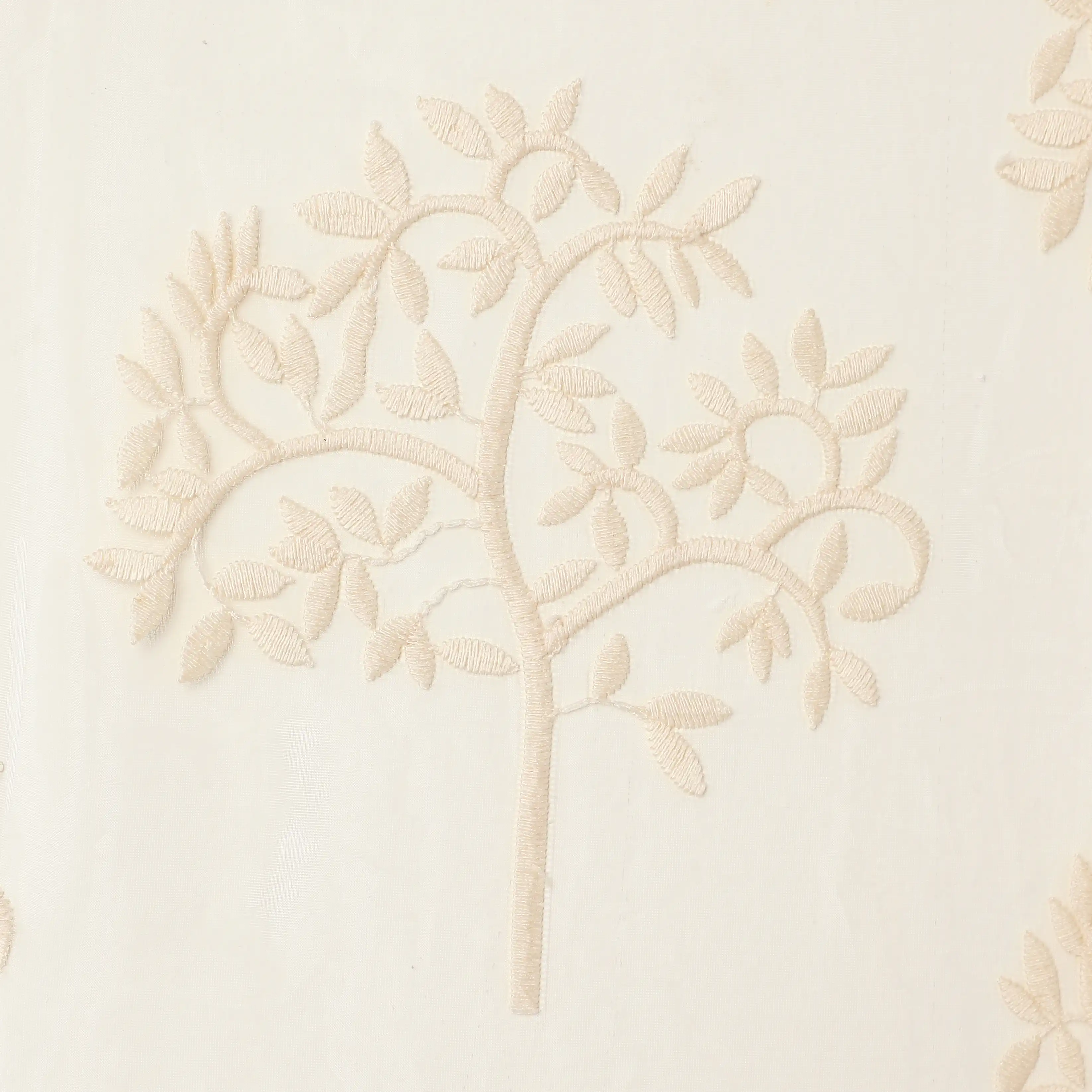 Velina Set Of 2 Embroidered Sheer Readymade Curtains | Botanical Trails - Image 8