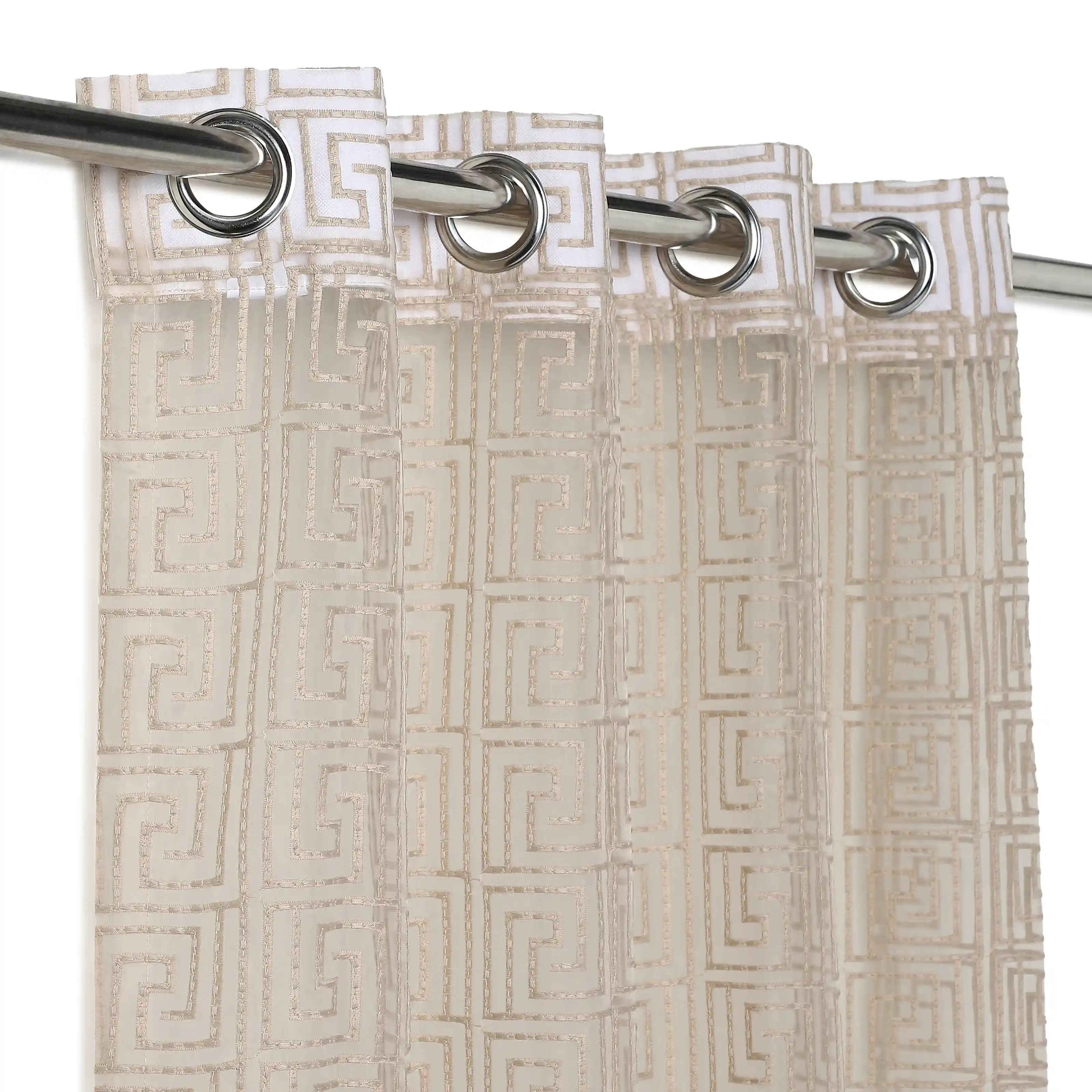 Velina Set Of 2 Embroidered Sheer Readymade Curtains | Modern Maze - Image 10