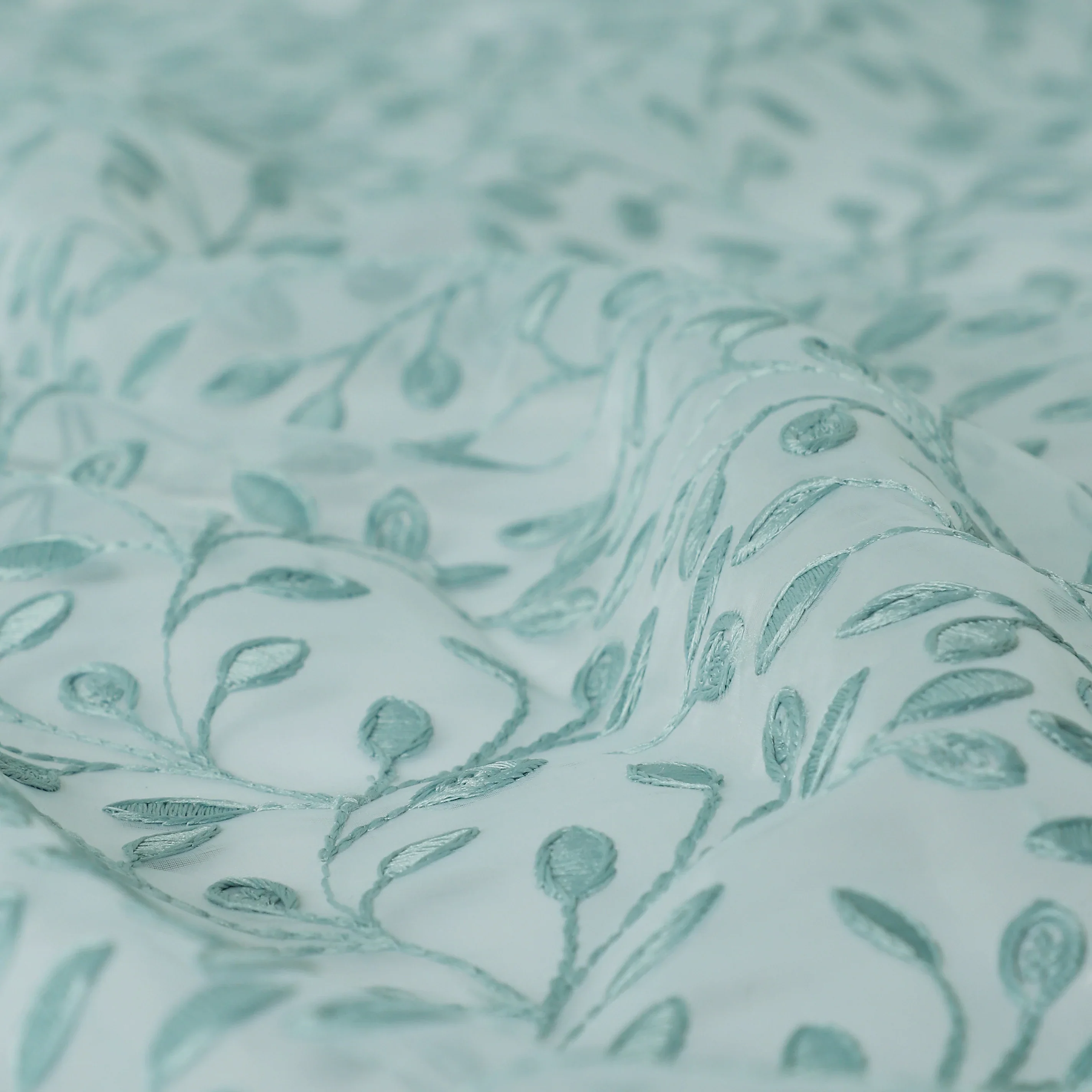 Velina Set Of 2 Embroidered Sheer Readymade Curtains | Threaded Story - Image 11