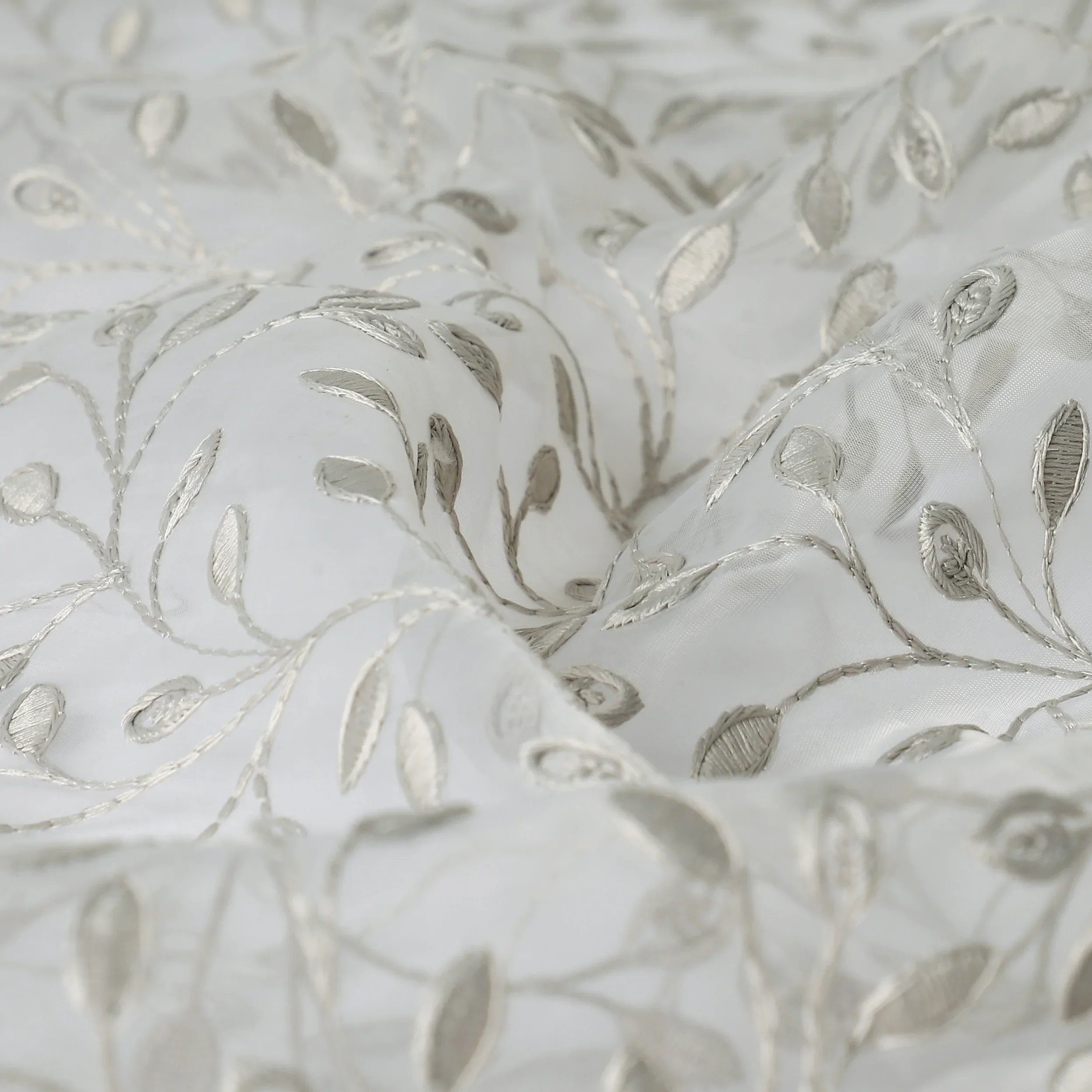 Velina Set Of 2 Embroidered Sheer Readymade Curtains | Threaded Story - Image 19