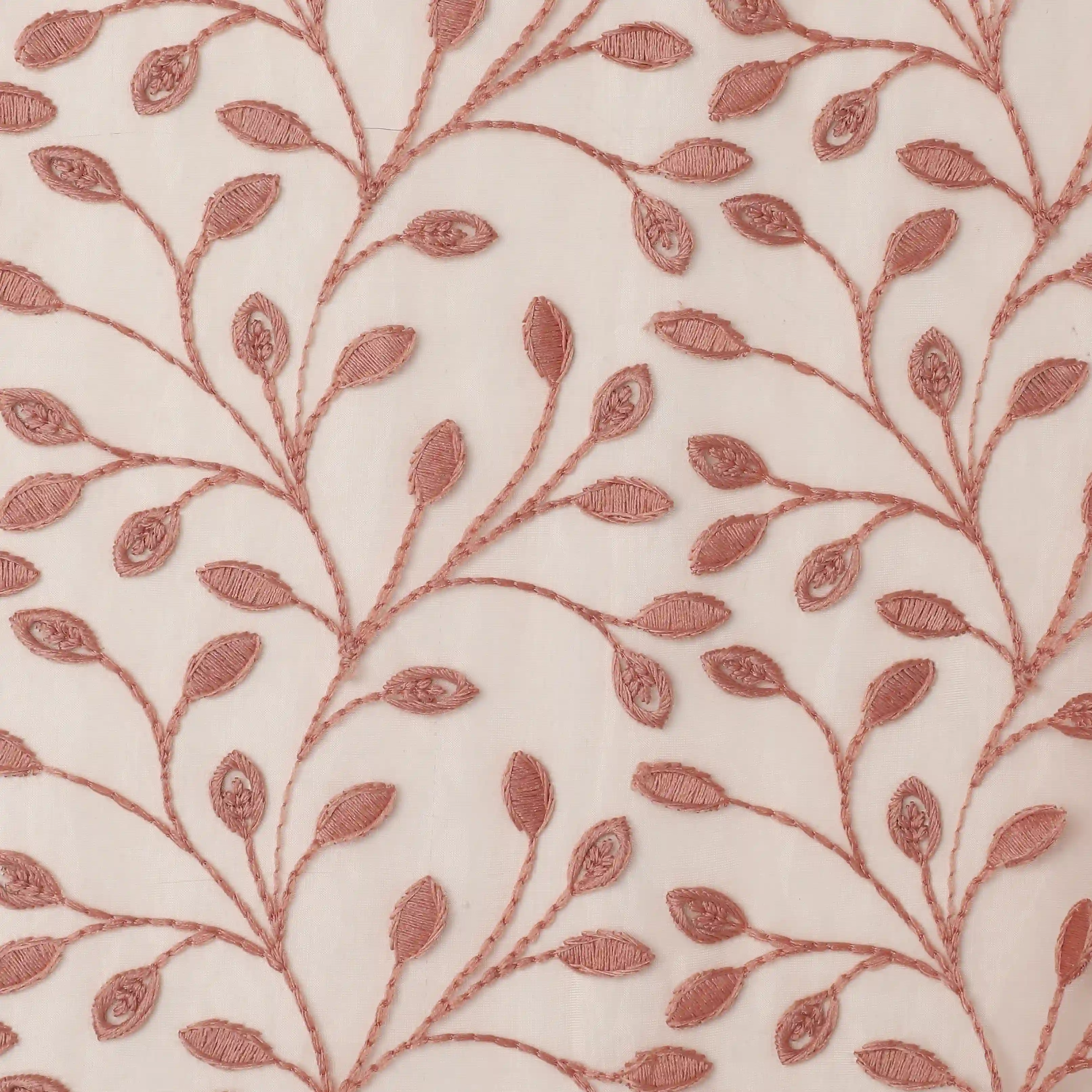 Velina Set Of 2 Embroidered Sheer Readymade Curtains | Threaded Story - Image 24