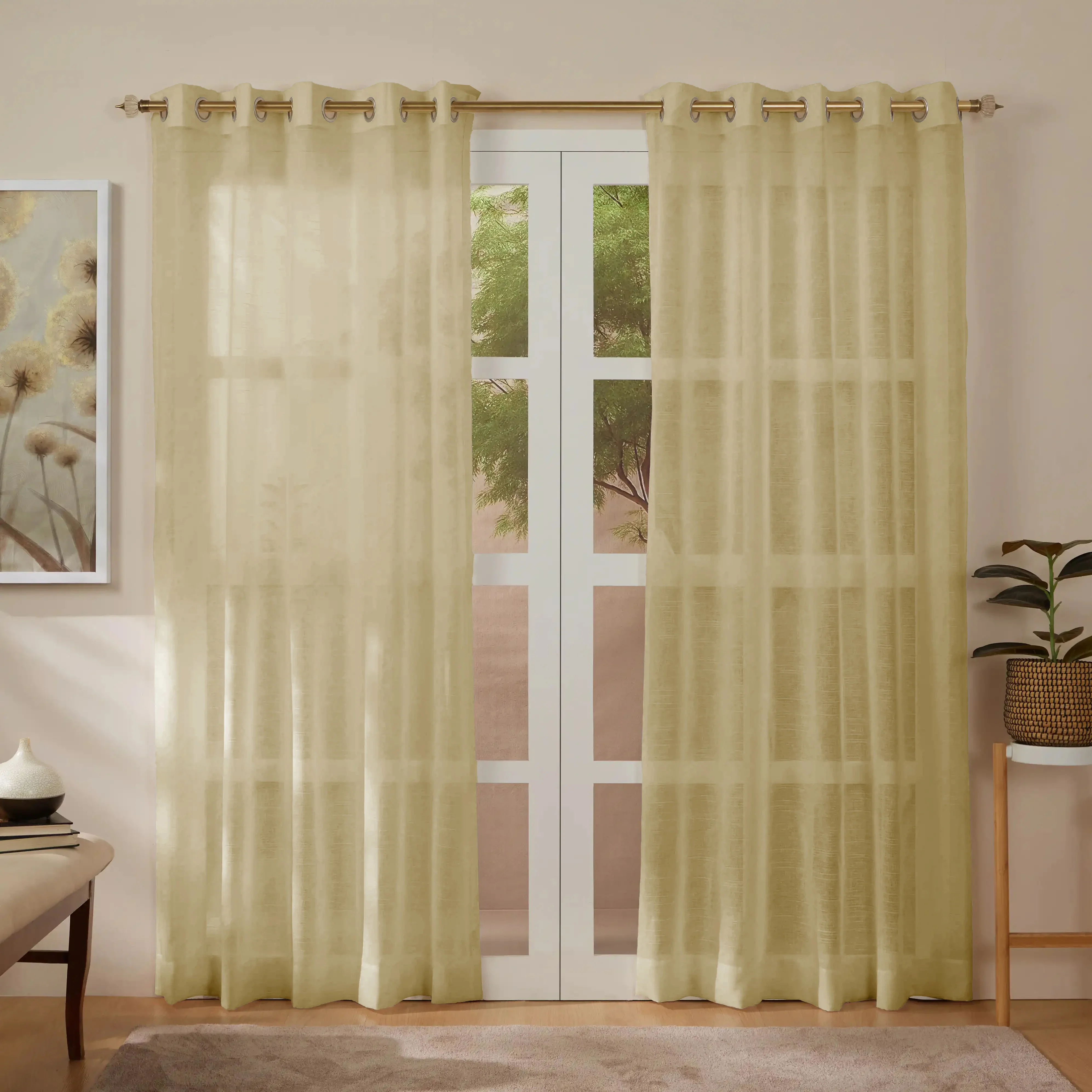 Velina Set Of 2 Sheer Readymade Curtains | 
Tinted Hues - Image 17