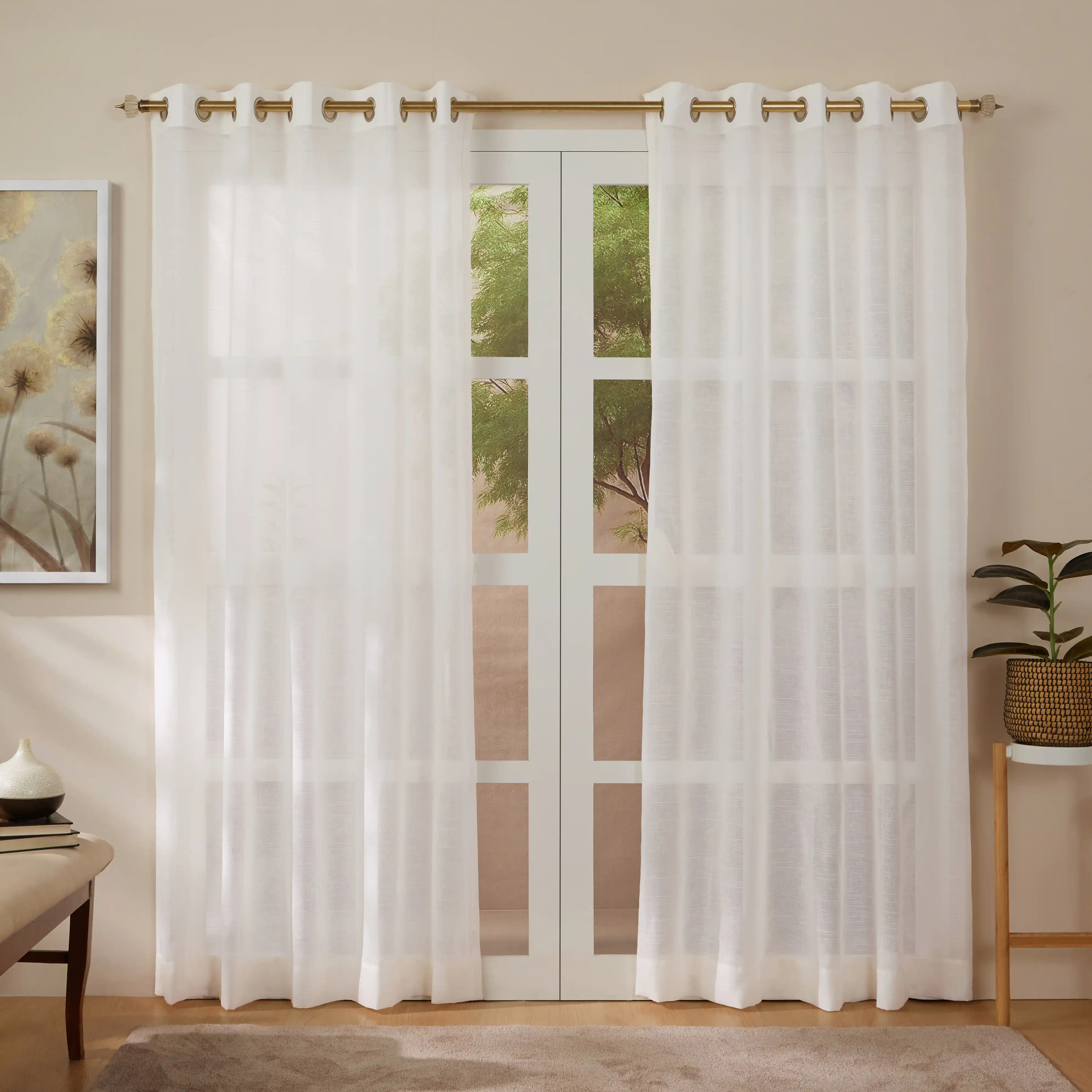 Velina Set Of 2 Sheer Readymade Curtains | 
Tinted Hues - Image 21