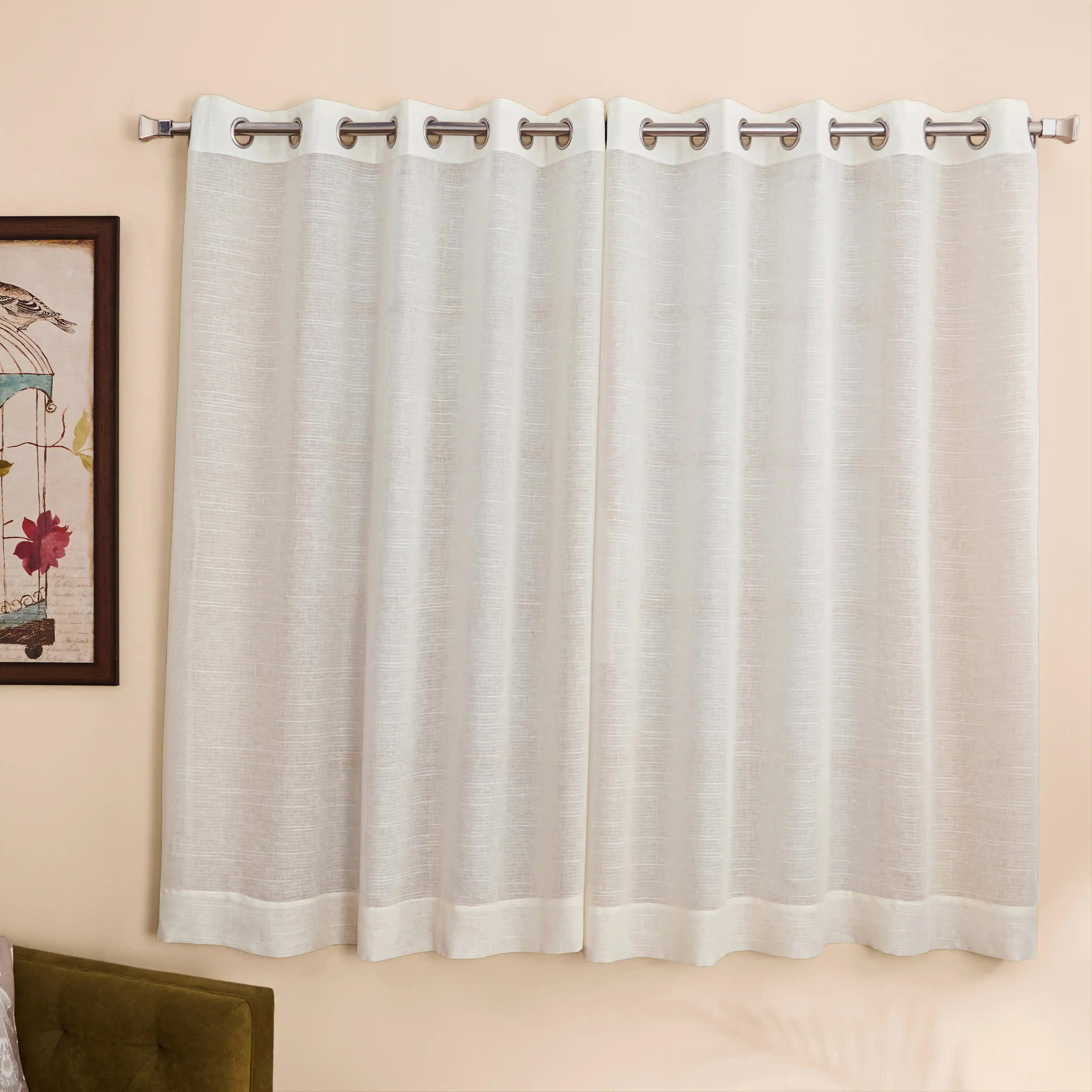 Velina Set Of 2 Sheer Readymade Curtains | 
Tinted Hues - Image 25