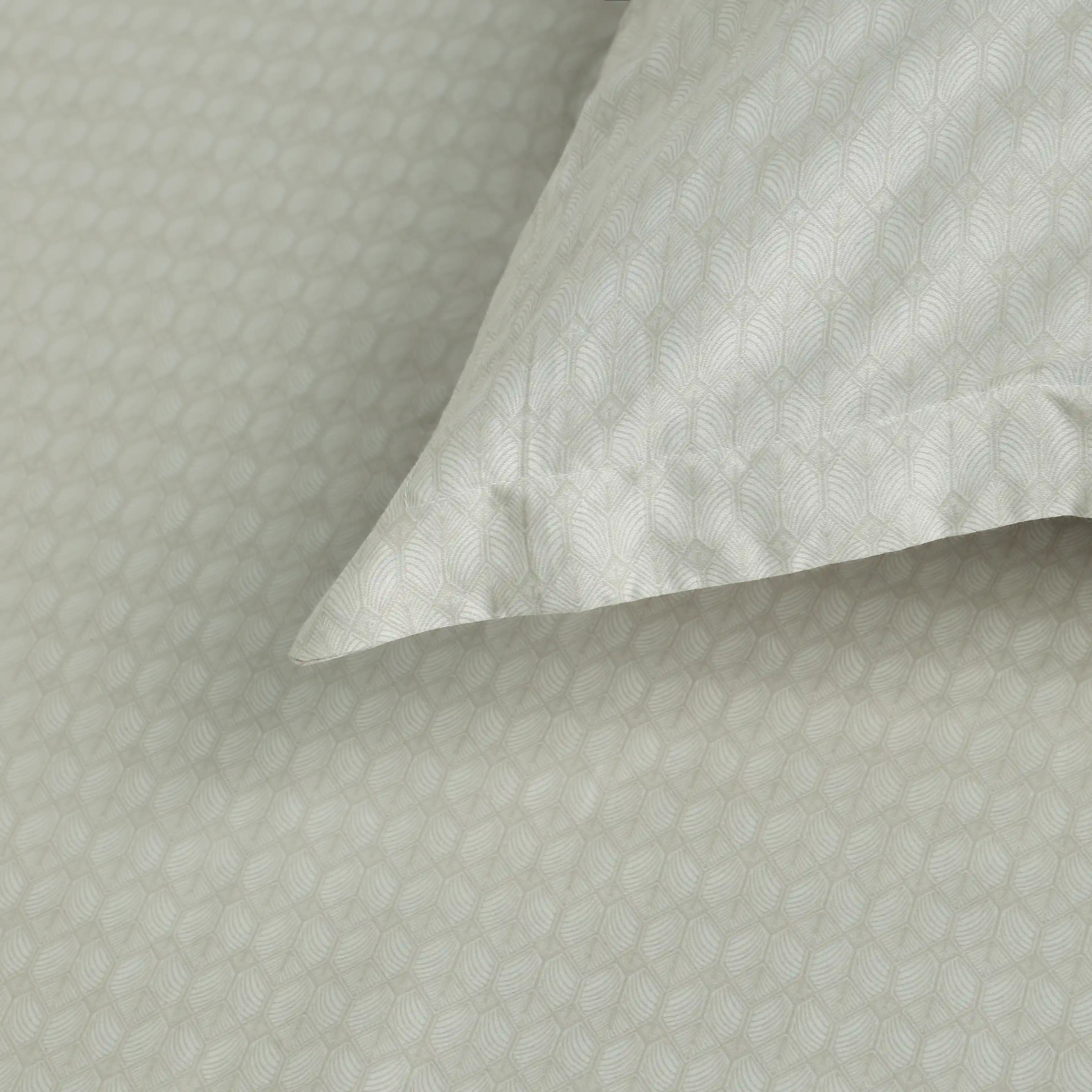 Yutori | 250TC Modern Micro Printed Cotton Bedsheet Set | Pillow Cover with Merrow Hem Treatment - Image 25