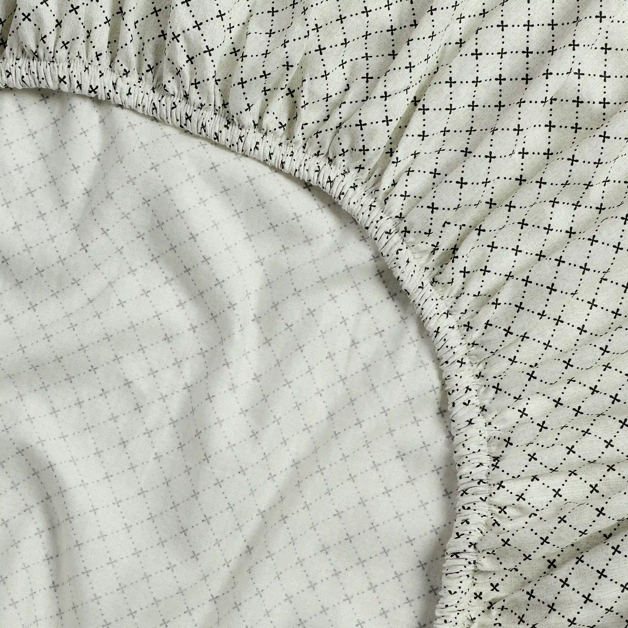 Yutori | 250 TC Modern Micro Printed Cotton Fitted Sheet Set | Pillow Cover with Merrow Hem Treatment - Image 28