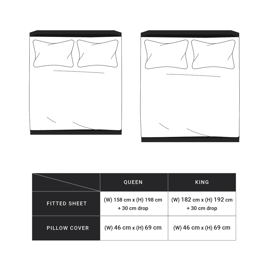 Yutori | 250 TC Modern Micro Printed Cotton Fitted Sheet Set | Pillow Cover with Merrow Hem Treatment - Image 36